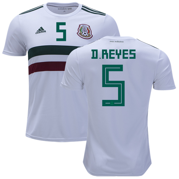 Mexico #5 D.Reyes Away Kid Soccer Country Jersey